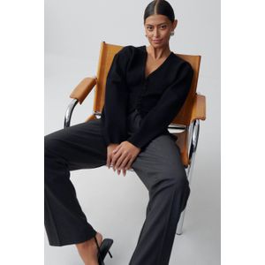 Gina Tricot - Shaped knitted cardigan - Cardigans - Schwarz - S - Dame