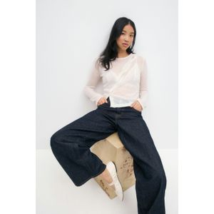 Gina Tricot - Asymmetric knitted cardigan - Cardigans - Weiß - S - Dame