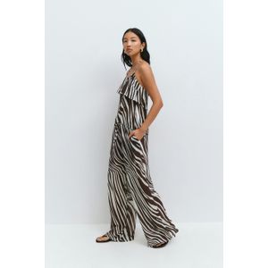 Gina Tricot - Wide chiffon trousers - Weite hosen - Braun - S - Dame