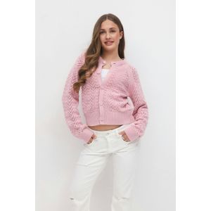 Gina Tricot - Y knitted cardigan - strickpullis - Rosa - 146/152 - Mädchen
