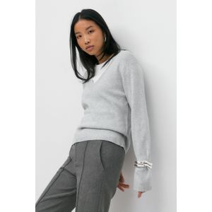 Gina Tricot - V-neck knitted top - Strickpullover - Grau - M - Dame