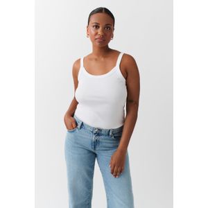 Gina Tricot - Basic rib singlet - Tops - Weiß - L - Dame
