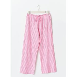 Gina Tricot - tall linen blend trousers - Leinenhosen - Pink - XL - Dame
