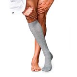 FALKE - Heren Kniekousen No. 7 - Grijs Light Grey Melange - 1 Paar