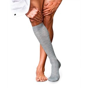 FALKE - Heren Kniekousen No. 7 - Grijs Light Grey Melange - 1 Paar