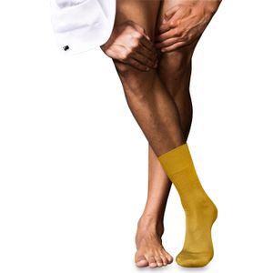 FALKE No. 6 Finest Merino & Silk herensokken, geel (mimosa)