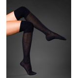 FALKE Dames Overkniekousen No. 3 W Ok wol zijde lang eenkleurig 1 paar, Grijs Anthracite Melange 3089, 35-36