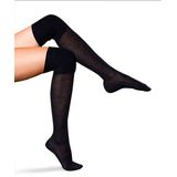 FALKE Dames Overkniekousen No. 3 W Ok wol zijde lang eenkleurig 1 paar, Grijs Anthracite Melange 3089, 35-36