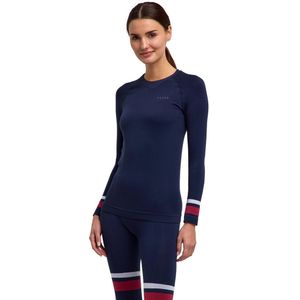 FALKE - Maximum Warm - Dames Top van Onderlaag - Blauw - Lange Mouwen - Functioneel Materiaal