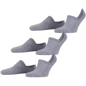 FALKE Cool Kick Bundle 3-Pack anatomische pluche zool functioneel garen footies unisex grijs - Maat 37-38