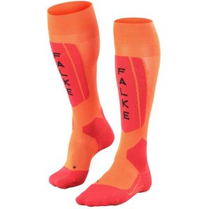 FALKE - Soie Fil Fonctionnel - Chaussettes de Ski - Orange Flash 8034 Trend - 1 Paar