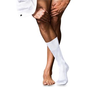 FALKE No. 9 Pure Fil d'Ecosse herensokken - wit (white) - Maat: 41-42