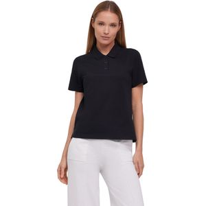 FALKE - Basic Boxy Pique Polo - Zwart - Dames - Katoen