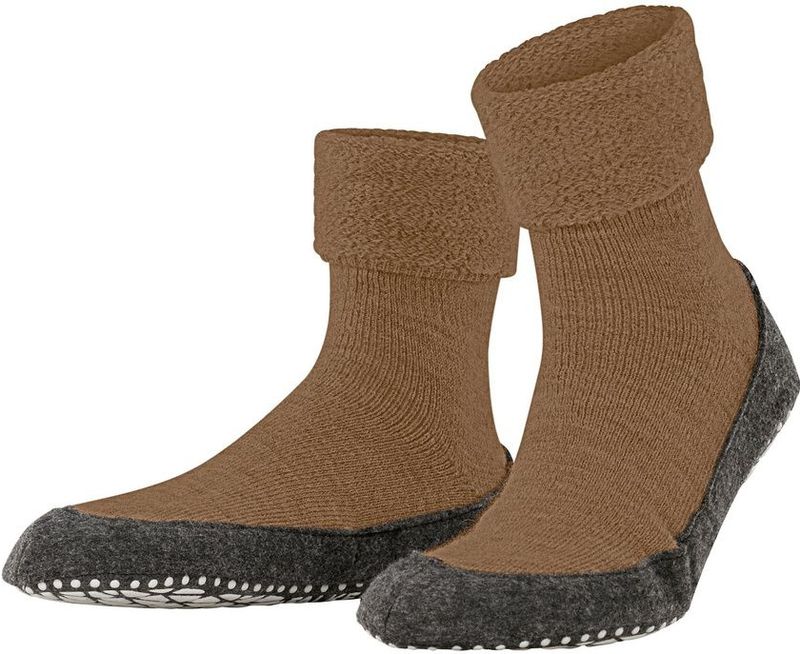 FALKE - Cosyshoe - Huissokken - Beige - Noppen op de Zool