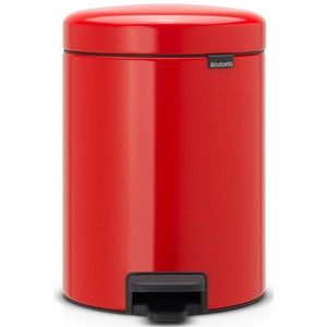 Brabantia NewIcon Pedaalemmer - 5 liter - kunststof binnenemmer - passion red 112089