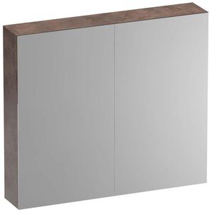 BRAUER Impress Deluxe spiegelkast - 80x70x15cm - interne en externe verlichting - 2 dubbelzijdige spiegeldeuren - Erosion SK-IMD80ER