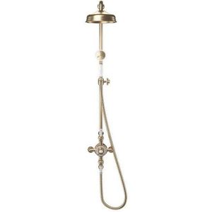 Crosswater Belgravia Regendouche - glijstang - handdouche - 20cm hoofddouche - Geborsteld Messing (goud) BEL_SLIDERF
