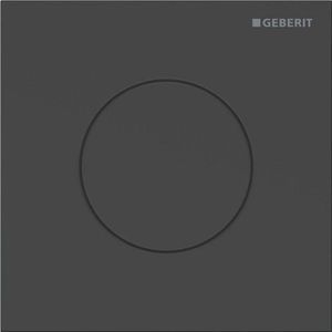 Geberit type 40 urinioir bedieningsplaat - pneumatisch - rond - matzwart/easy-to-clean 116.014.14.1