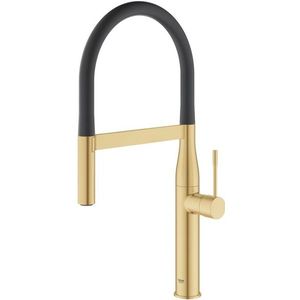 GROHE Essence Keukenkraan - hoog - 2 straalsoorten - met profesionele handdouche - cool sunrise geborsteld 30294GN0