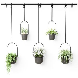 Umbra Triflora plantenhouder 64x110x15cm voor 5 planten Staal Zwart 1018086-040