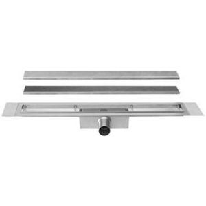 Easydrain Compact TAF afvoergoot enkele plaat 60cm 30mm met Zero design rooster RVS EDCOMTAF60030