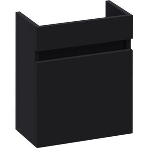 BRAUER Solution Fonteinonderkast - 40x45x22cm - 1 rechtsdraaiende deur - MDF - mat zwart FO-SLRMZ