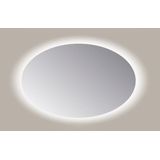 Sanicare Q-mirrors spiegel 120x80x3.5cm met verlichting Led warm white Ovaal glas SOAW.80120