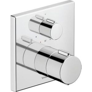 Duravit Thermostatarmaturen Afbouwdeel - inbouw bad/douchekraan - thermostatisch - 1 uitgang - 15x15cm - glans chroom th4200015010
