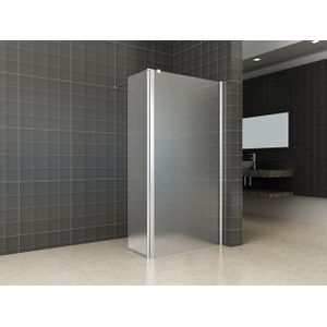 Wiesbaden Comfort zijwand draaibaar rechts 350 x 2000 x 10 mm nano melkglas/chroom 20.3949