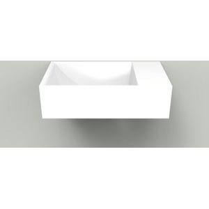 Arcqua Marble Free fontein - 40x22x12cm - zonder kraangat - wasbak links - glans wit WAS101717