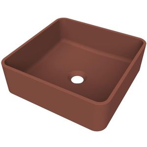Arcqua Case waskom - vierkant - 37x37cm - mat terracotta WAS751711