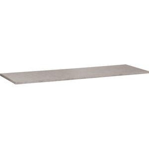 Saniclass Concrete Wastafelblad - 160x46x3cm - zonder kraangat - gecoat beton grijs gemêleerd 2147