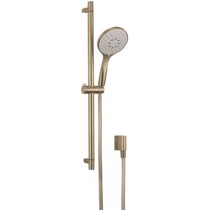 Crosswater MPRO Glijstangset - 70cm - handdouche rond 3 standen - geborsteld messing MPROKITF