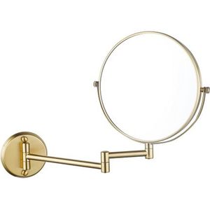 Fortifura Calvi make-up spiegel - 20cm - rond - PVD - Geborsteld Messing PVD (Goud) SW1126039