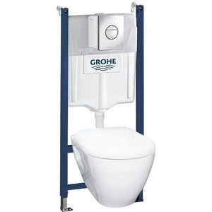 GROHE Solido WC-pack Compact 4-in 1 compleet met bedieningspaneel chroom wit glans 38950000.