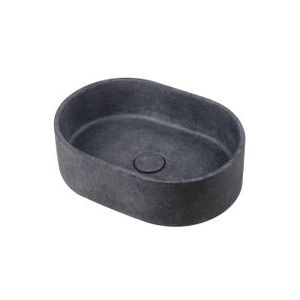 Ideavit Rock Waskom 40x28x12cm ovaal concrete beton Dark grey 290291-D2