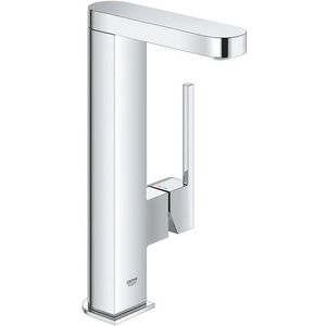 GROHE Plus waterbesparende wastafelkraan L-size met gladde body met push open waste met uittrekbare uitloop chroom 23844003