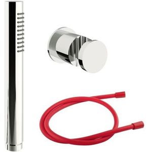 Royal Plaza baden handdouche set chroom, doucheslang rood sw373993/sw374046/sw374071/