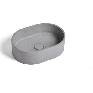 Ideavit Rock Waskom 40x28x12cm Beton ovaal Grey 290291-B1