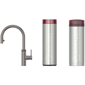 Quooker flex kokendwaterkraan - draaibare & uittrekbare uitloop - PRO3 incl. Cube reservoir - Warm / kokend / bruisend / gefilterd water - Gunmetal 3XGME-CUBE