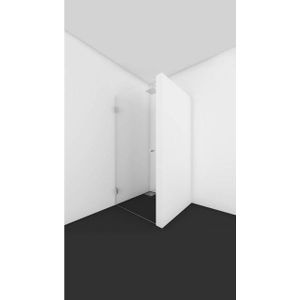Van Rijn Products ST01 Nisdeur 8mm helder Clearglas HxB 198.8x79.4 voor nis 80cm RVS beslag ST0110080RVS