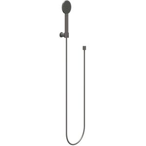 IVY Handdoucheset - rond - satin spray - met verstelbare wandsteun - doucheslang 150cm - staafmodel - 120 cm - Geborsteld metal black PVD 6901106