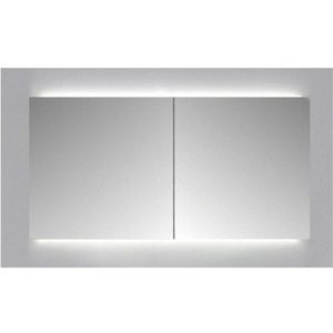Sanicare Spiegelkast Qlassics Ambiance 120 cm 2 dubbelzijdige spiegeldeuren hoogglans wit 29.41120QHA