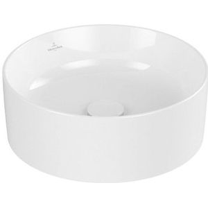 Villeroy & Boch Collaro opzetwastafel rond Ø40cm zonder overloop zonder kraangat wit 4A184001