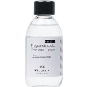 Wellmark Navulverpakking geurstokjes fresh linen 200ml 8720618459190