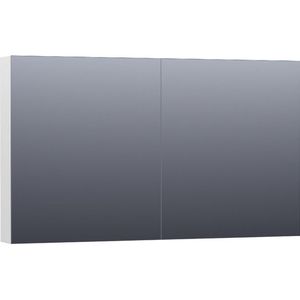 BRAUER Plain Spiegelkast - 120x70x15cm - 2 links/rechtsdraaiende spiegeldeuren - MDF - hoogglans wit SK-PL120HW
