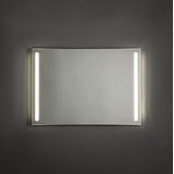 Adema Squared badkamerspiegel - 100x70cm - Verlichting aan zijkanten - LED en schakelaar