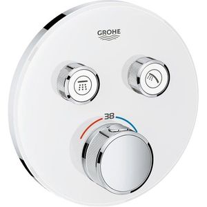 Grohe SmartControl Inbouwthermostaat - 3 knoppen - rond - wit 29151LS0