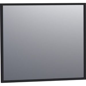 BRAUER Silhouette Spiegel - 80x70cm - zonder verlichting - rechthoek - zwart 3503