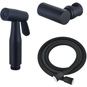 Fortifura Calvi Bidetset - handdouche - slang 150cm - houder - mat zwart SW970016 SW720565 SW767379